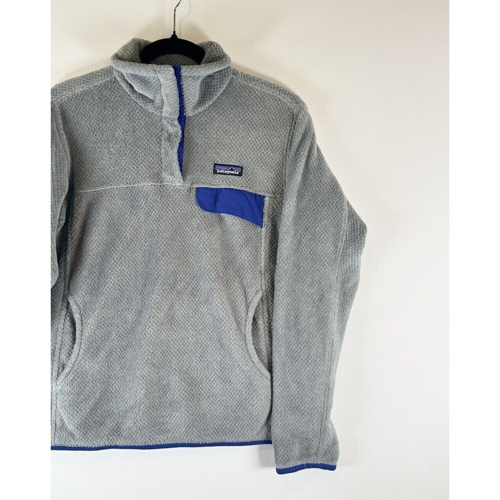 Patagonia Women Sweater Gray Lightweight Synchilla Snap T Fleece Pullover Medium - Picture 5 of 9